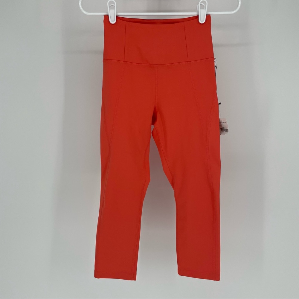 GIRLFRIEND COLLECTIVE NWT HIGH RISE COMPRESSIVE LEGGING XSMALL ORANGE - Picture 2 of 8